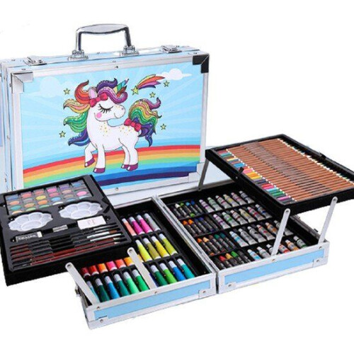 aluminum box color set for children and students, water color grid box ...