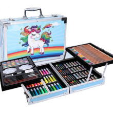Aluminum Box Drawing Kit for Kids and Students, Water Color Variety Set, Drawing Applications, Boxed.