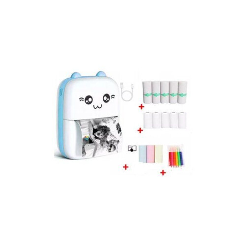 Silk Route draagbare mini-bureauprinter - thermische printer - 5 vellen + 5 rollabels + 3 balken 2