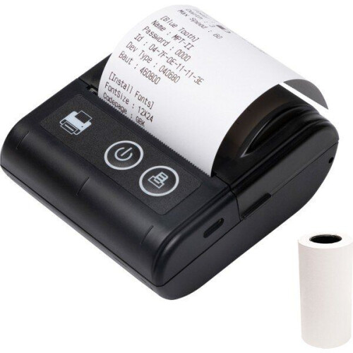 Fairy Mobiler Mini-Thermo-Belegdrucker – Schwarz Farbe: Schwarz 1