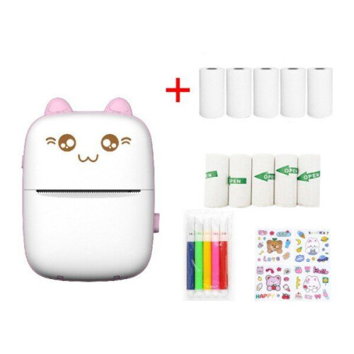 Silk Route Silk Route draagbare mini desktop printer - thermische printer - 5 rollen printbaar papier 1