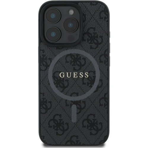 Guess Guess PU Leather 4G Coloured Ring Case for iPhone 16 Pro Black 2