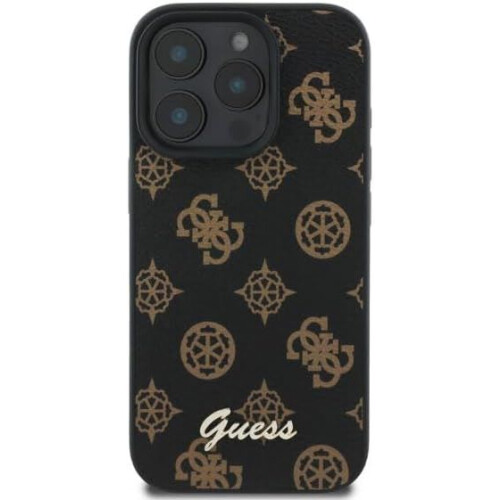 Guess Guess Leather Peony Script Case with MagSafe for iphone 16 Pro 6.3" Black - GUHMP16LPGPYSK 2