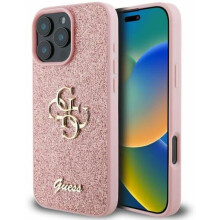 Guess Fixed Glitter Big 4G Hardcase for iphone 16 Pro Max 6.9" Pink - GUHCP16XHG4SGP