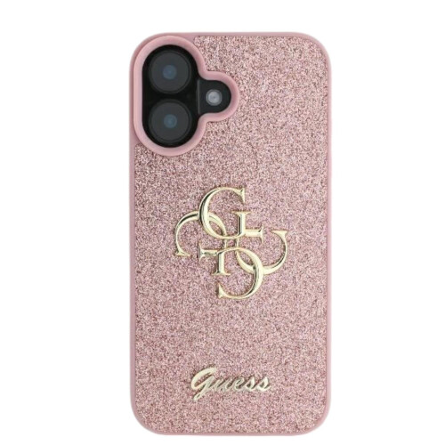 Guess Guess IML Glitter Circle Case with MagSafe for iPhone 16 6.1" Pink