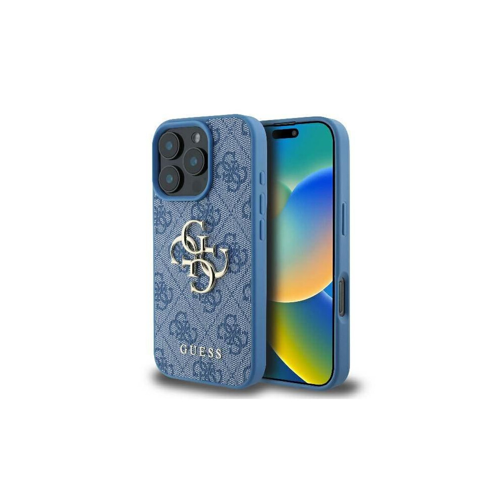 Guess 4G Big Logo Case for iPhone 16 Pro 6.3" Blue - GUHCP16L4GMGBL