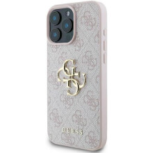Guess 4G Big Logo Case for iPhone 16 Pro 6.3" Pink - GUHCP16L4GMGPI