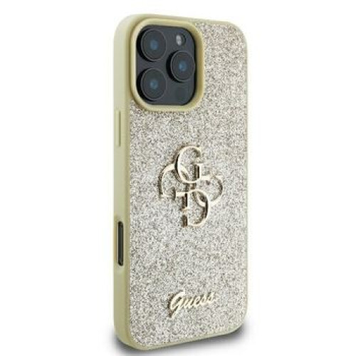 Guess Guess Fixed Glitter Big 4G Logo Case for iPhone 16 Pro 6.3" Gold 2