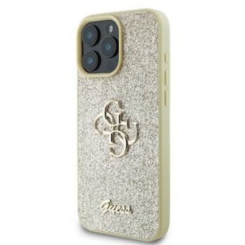 Guess Guess Fixed Glitter Big 4G Logo Case for iPhone 16 Pro 6.3" Gold