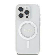 Guess IML Rhinestones Case with MagSafe for iPhone 16 Pro 6.3" Clear
