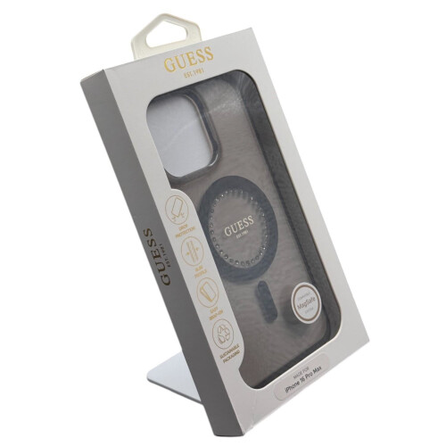 Guess Guess IML Rhinestones Case with MagSafe for iPhone 16 Pro Max 6.9" Black 2