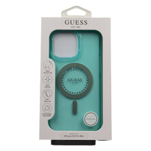 Guess IML Rhinestones Case with MagSafe for iPhone 16 Pro Max 6.9" Green