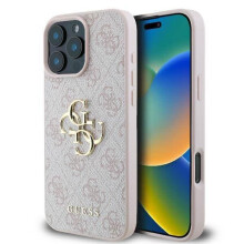 Guess 4G Big Logo Case for iPhone 16 Pro Max 6.9" Pink - GUHCP16X4GMGPI