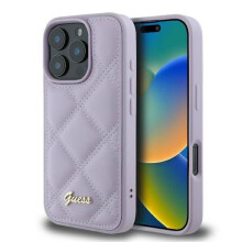 Guess Quilted Metal Logo Case for iPhone 16 Pro Max 6.9" Light Purple
