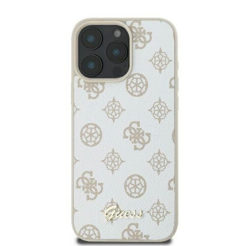 Guess Guess Peony Script Logo Case with MagSafe for iPhone 16 Pro Max 6.9" White 2