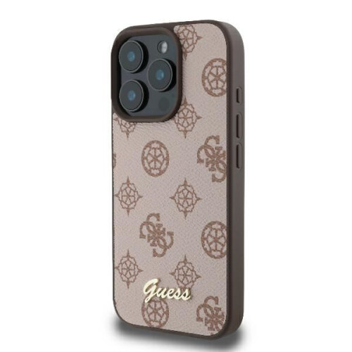 Guess Guess Peony Script Logo Case with MagSafe for iPhone 16 Pro Max 6.9" Brown 1