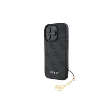 Guess 4G Charms Collection Hybrid Case for iPhone 16 Pro Max 6.9" Black - GUHCP16XGF4GCK