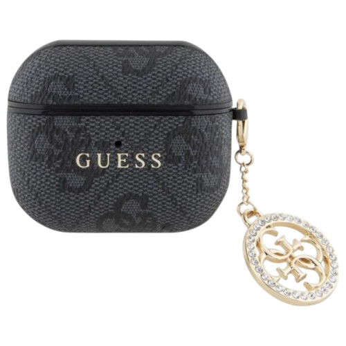 Guess Guess PC/PU 4G Script Charm Case for Airpods 3 Black - GUA3P4E4CDK