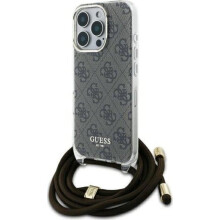 Guess Crossbody Cord 4G Print Case for iPhone 16 Pro 6.3" Brown - GUHCP16LHC4SEW
