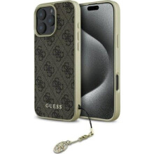 Guess 4G Charms Collection Case for iPhone 16 Pro Max 6.9" Brown - GUHCP16XGF4GBR
