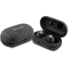 Guess 4G Metal Logo True Wireless Earbuds with Charging Case Black - GUTWSP4EGK