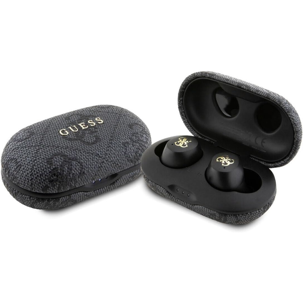 Guess 4G Metal Logo True Wireless Earbuds With Charging Case Black - Gutwsp4egk