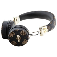 Guess 4G Peony Script Round Shape ENC Bluetooth On Ear 3241 Black - GUBH70EPOSMK