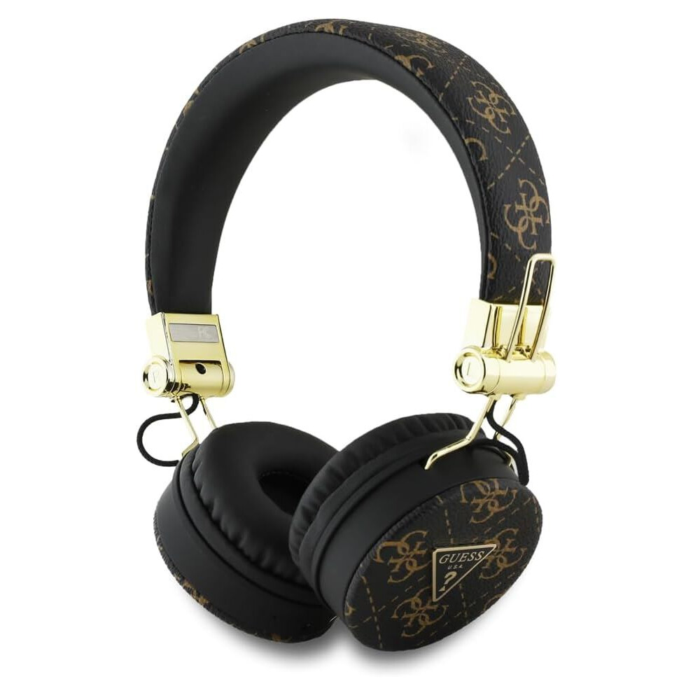 Guess 4G Triangle Round Shape Enc Bluetooth On Ear Headphones Black - Gubh70e4ptmk