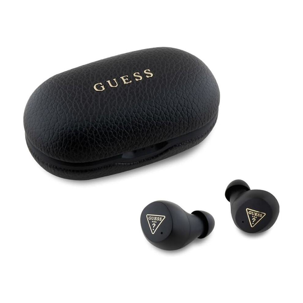 Guess Pu Grained Enc Tws Wireless Earphones Black - Gutwspgtspsk