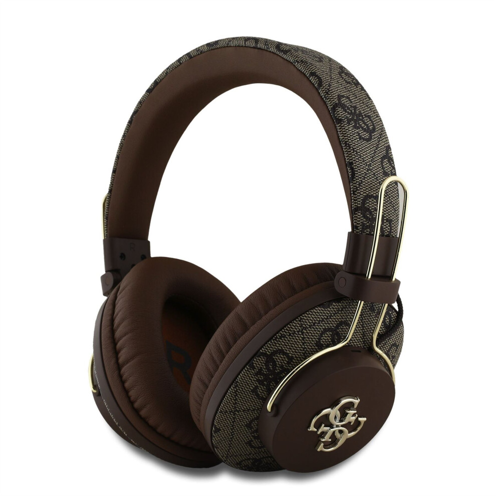 Guess 4G Big Metal Logo Bluetooth On Ear Enc Headphone Brown - Gubhs72p4fc4mw