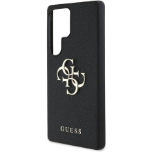 Guess Grained Big 4G Logo Small Classic Logo Case for Samsung Galaxy S25 Ultra 6.9" Black - GUHCS25LPGT4MBK