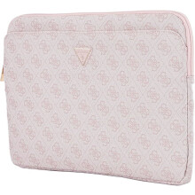 Guess 4G Zipper Pocket Triangle Logo Laptop Sleeve for 14" MacBook Pink -GUCS14ZP4DPTP