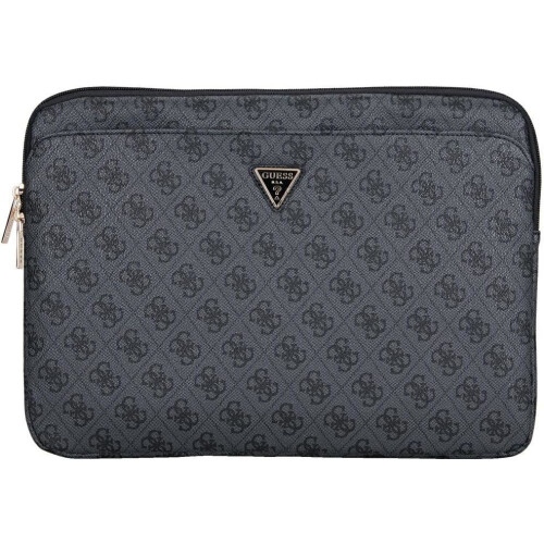 Guess Capa Guess 4G com zíper e logo triangular para laptop 14" (preto)