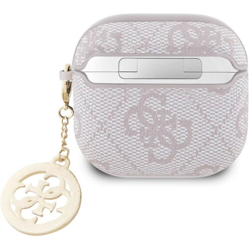 Guess Guess 4G Script PC/PU Charm Case For AirPods 4 Pink - GUA4P4E4CDP 1