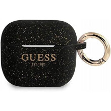 Guess Silicone Glitter Case for Airpods 3 Black - GUA3SGGEK