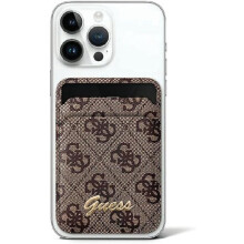 Guess 4G Classic Logo Wallet Card Slot Stand Case with MagSafe Brown - GUWMSHG4SHW