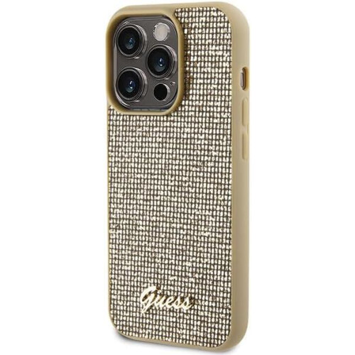 Guess Guess Disco Metal Script Case for iphone 15 Pro 6.1" Gold - GUHCP15LPMSDGSD 1