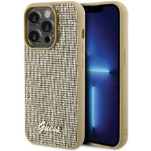 Guess Disco Metal Script Case for iphone 15 Pro 6.1" Gold - GUHCP15LPMSDGSD