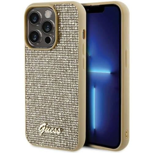 Guess Guess Disco Metal Script Case for iphone 15 Pro 6.1" Gold - GUHCP15LPMSDGSD