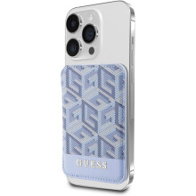 Guess Gcube Stripe Wallet Card Slot Stand Case with MagSafe Blue - GUWMSHGCFSEB