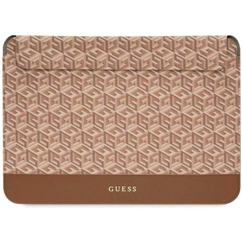 Guess Gcube Stripes Laptop Sleeve For 14" Macbook Brown -Gucs14hgcfsew