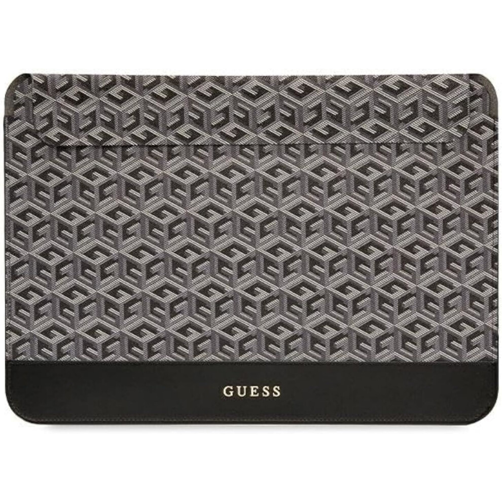 Guess Gcube Stripes Laptop Sleeve For 14" Macbook Black -Gucs14hgcfsek