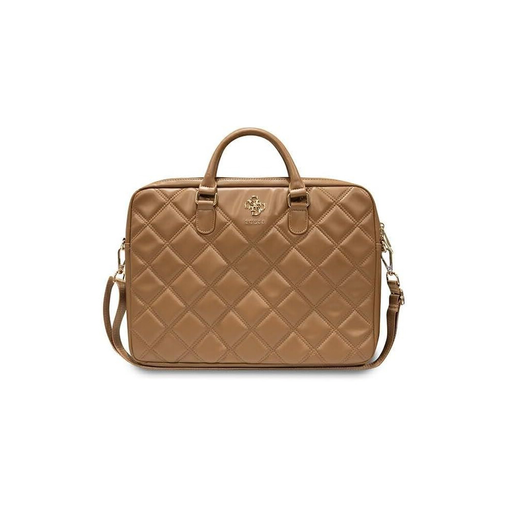 Guess Quilted 4G Bag For 16" Laptop Brown - Gucb15zpsqssgw