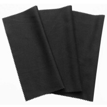 3x microvezel reinigingsdoek 20x19cm, zwarte doeken, touchscreen, smartphone display, bril, laptop, lens, scherm LED