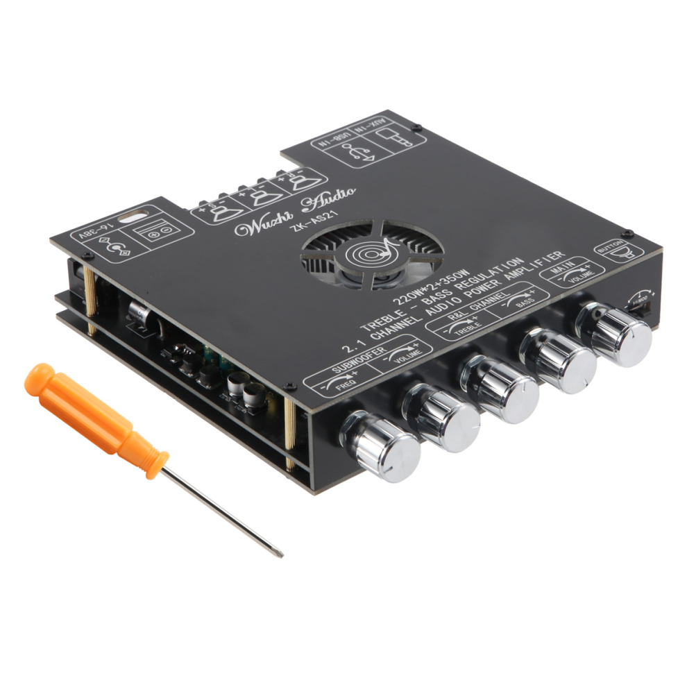 2.1 Channel Power Audio Stereo Subwoofer Amplifier Board Black 4852820975435