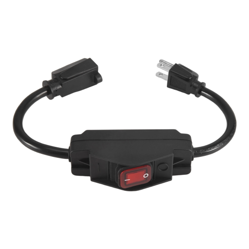 3 Extension Cord with Waterproof Switch, 1.5FT, 1 Pack US Plug 2