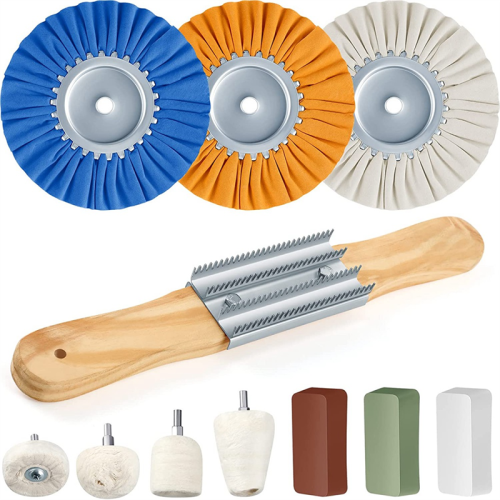 11Pcs Airway Buffing Wheel Kit for Drill Polisher