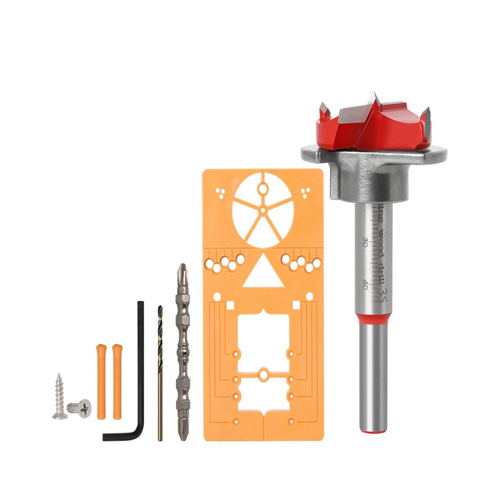 Photos - Bits / Sockets Hinge Drill Combination Set Woodworking Opening Locator