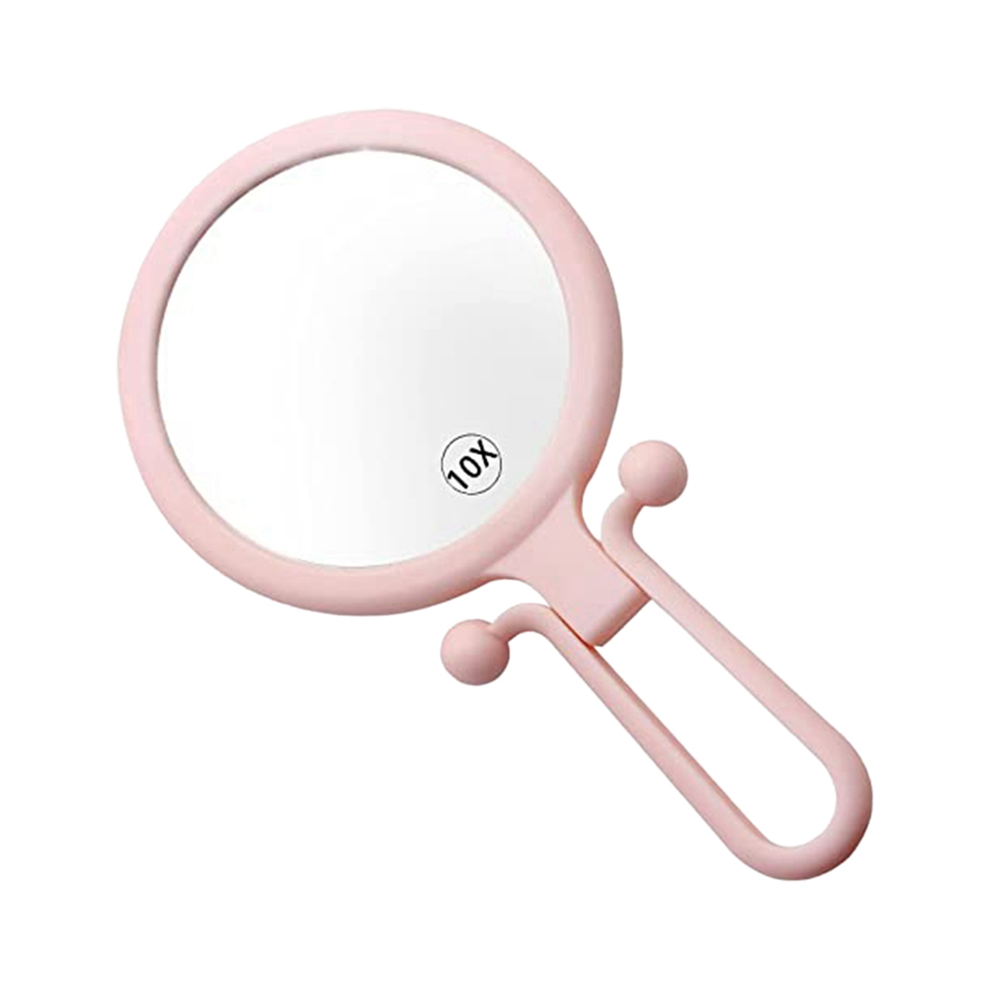 Saudism 10X Handheld Magnifier, Double Sided Folding Makeup Mirror, Portable