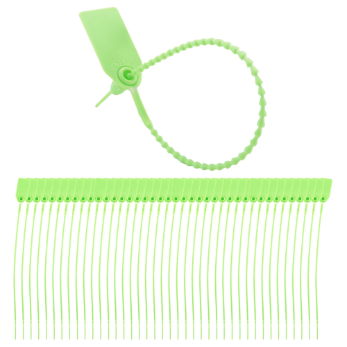 100 Plastic Tamper Seals, Numbered Zip Ties Tags, Disposable 250mm D